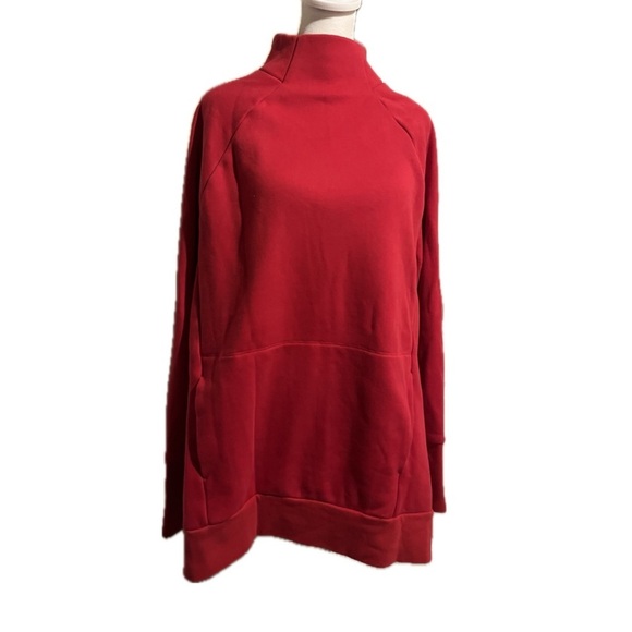 Fabletics Red Zaylee Funnel Neck Pullover Sweatshirt - Size XL - Picture 4 of 9
